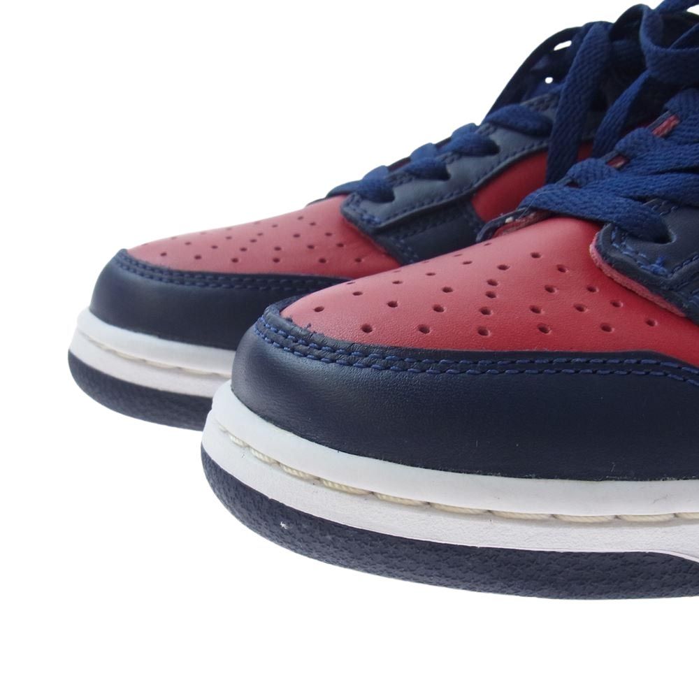 NIKE ナイキ スニーカー 630358-641 DUNK LOW VARSITY RED ダンク ロー バーシティレッド スニーカー ネイビー系  レッド系 27cm【中古】