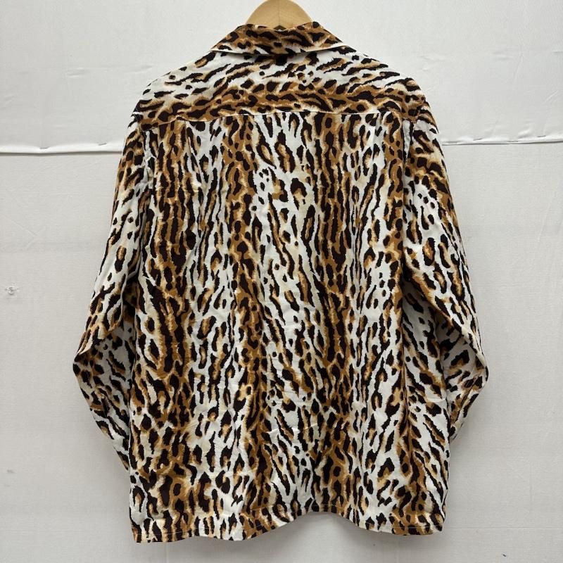 WACKO MARIA ワコマリア シャツ ブラウス 長袖 22AW HAWAIIAN SHIRT レオパード 総柄 開襟 レーヨン シャツ ヒョウ柄