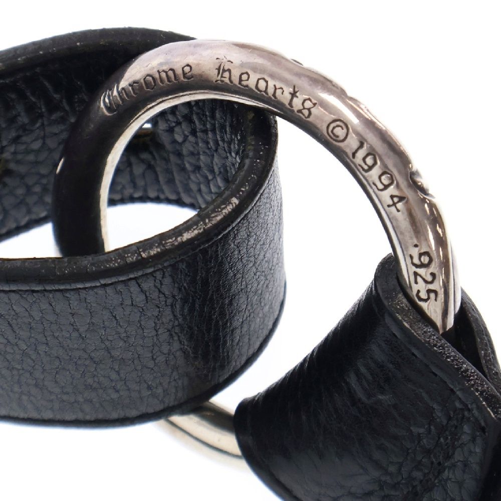 CHROME HEARTS (クロムハーツ) スクロール リング レザーベルト