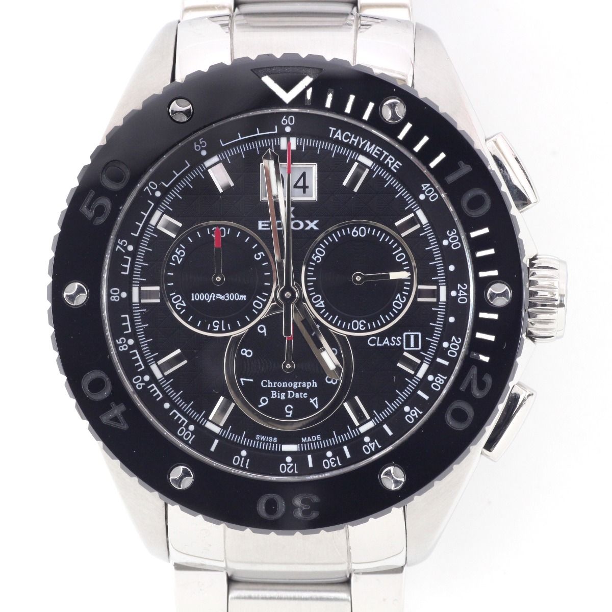 EDOX クラスワン クロノグラフ ビッグデイト メンズ クォーツ 腕時計