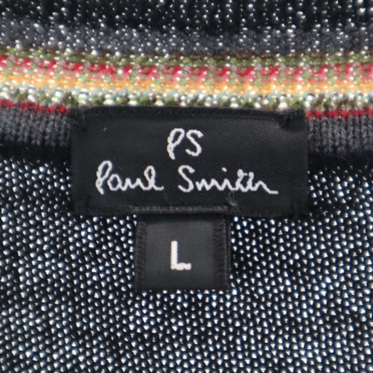 PS Paul Smith ピーエスポールスミス 長袖 Vネック セーター L 