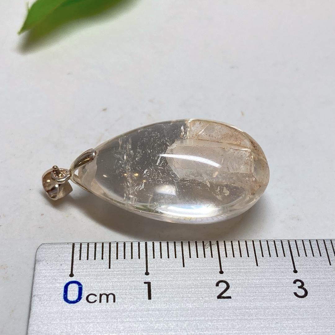 E3989】レア?水晶入り水晶＊クォーツインクォーツ＊ペンダント＊Quartz