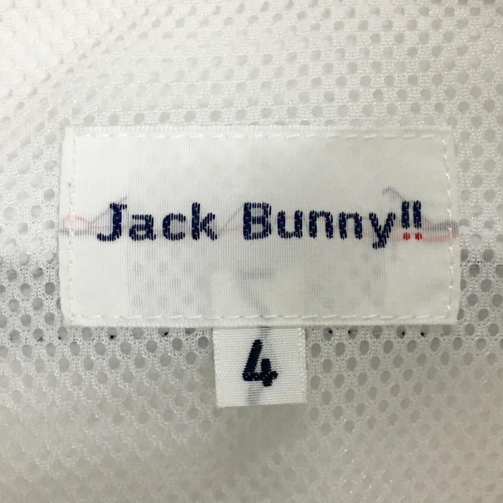 JACK BUNNY!! - 【超美品】ジャックバニー ナイロンアウターベスト 白×黒 裏メッシュ ラバーワッペン メンズ 4(M) ゴルフウェア 2023年モデル Jack Bunny 超美品】ジャックバニー ナイロンアウターベスト 白×黒 裏