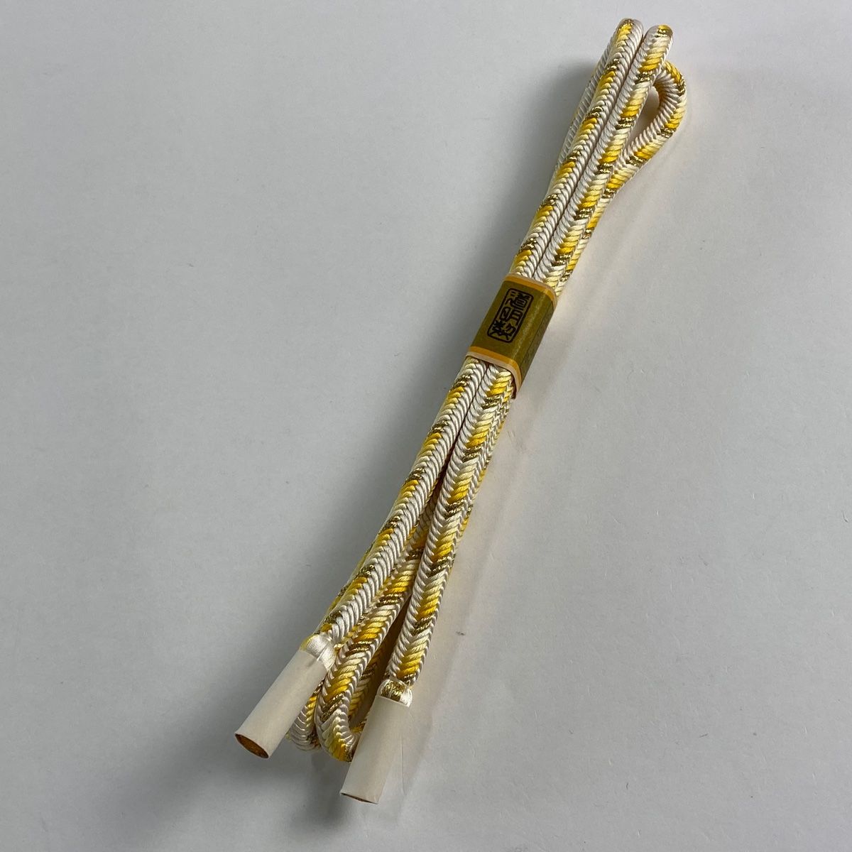 帯締め 無形文化財 有職組紐 道明 金糸 クリーム 正絹 和装小物