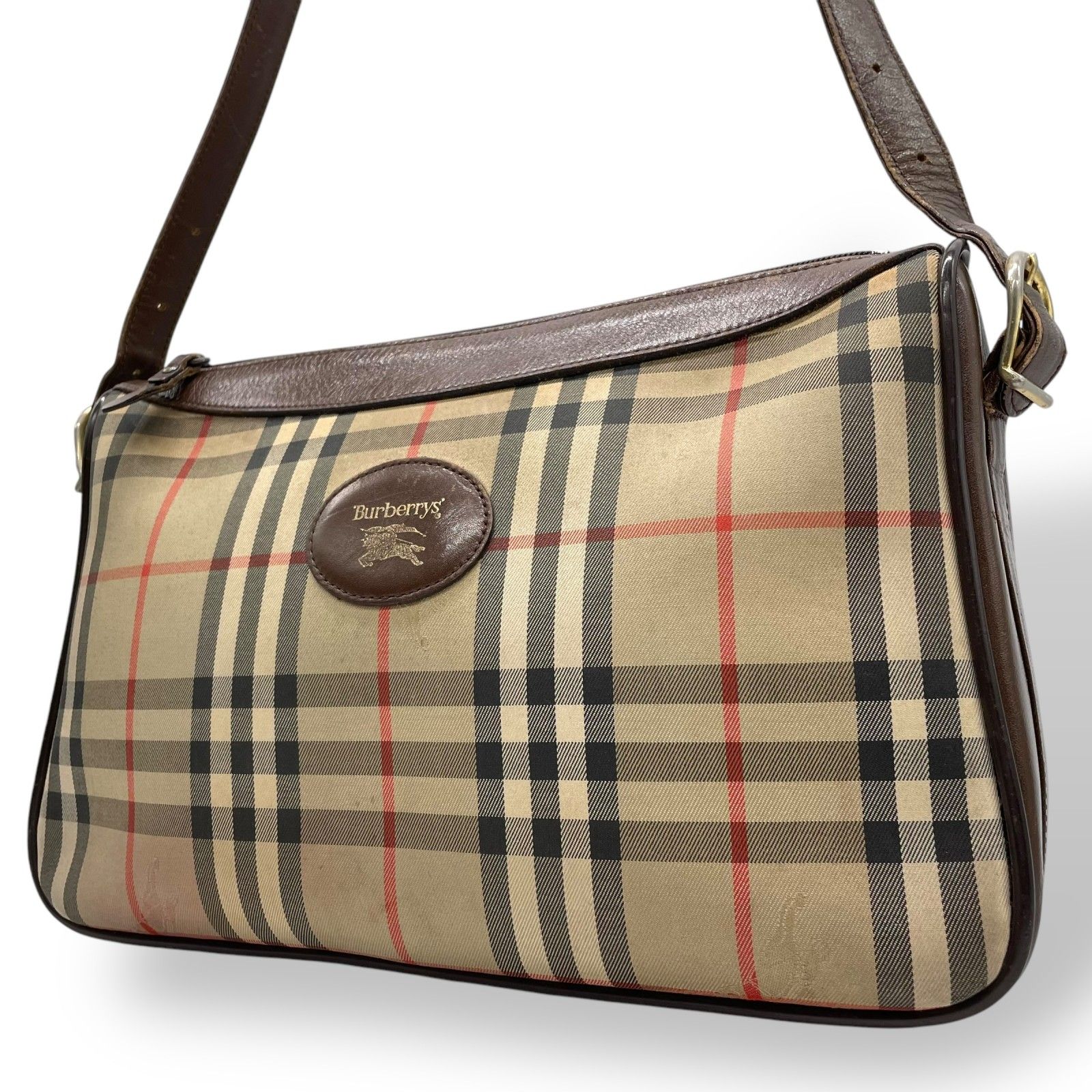 BURBERRY バーバリー ノバチェック ハンドバッグ キャンバス