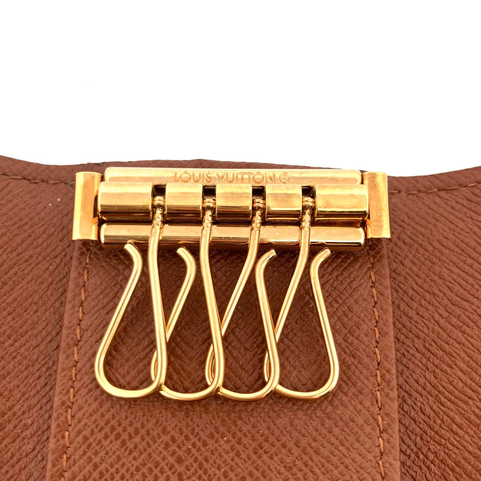 LOUIS VUITTON - 鑑定済 ルイヴィトン モノグラム 赤 キーケース 4連の