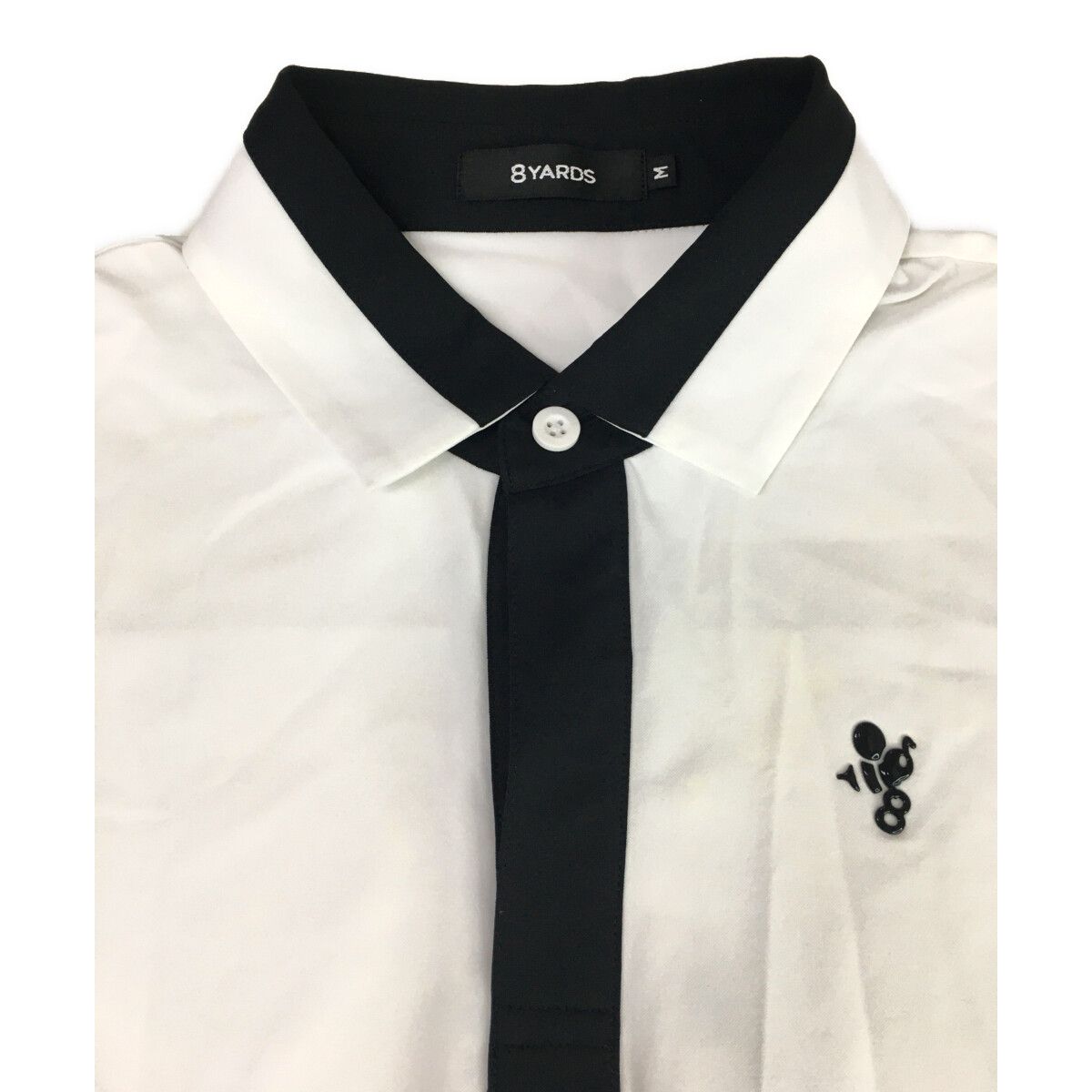 中古 メンズ ハチヤーズ 8YARDS 半袖ポロシャツ M 白 ホワイト 8YARDS