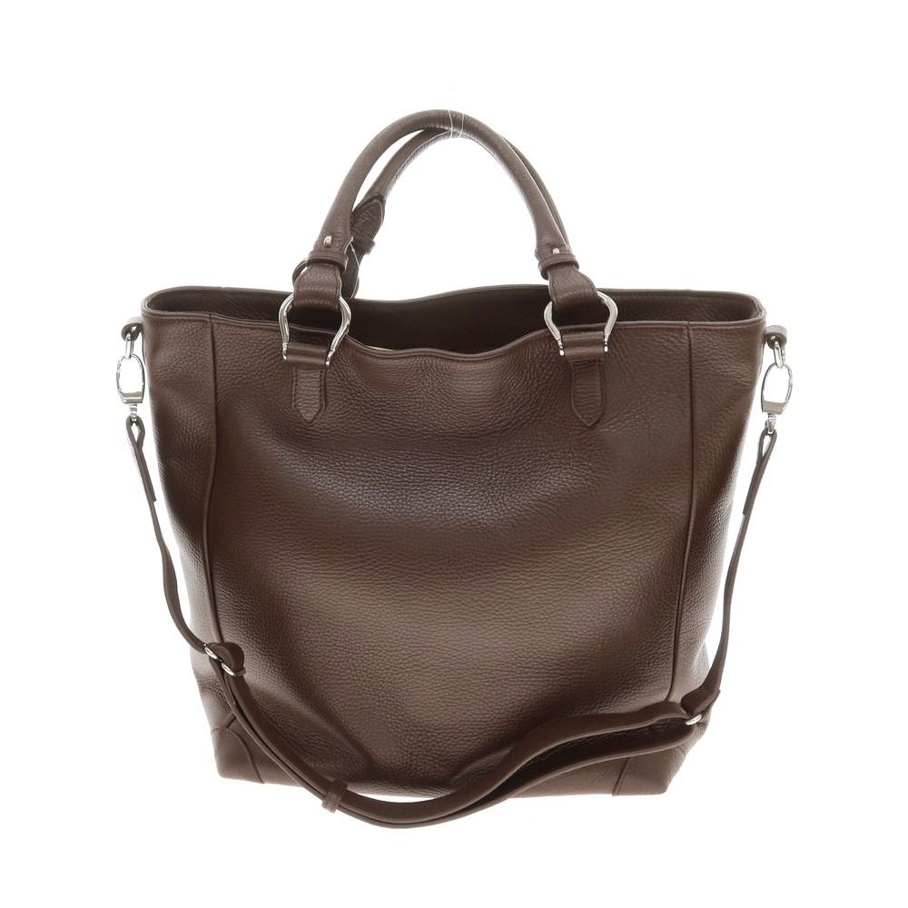 極美品CHAMBORD SELLIER ダークブラウン トートバッグ 中古】シャンボール セリエ CHAMBORD SELLIER シュリンクレザー