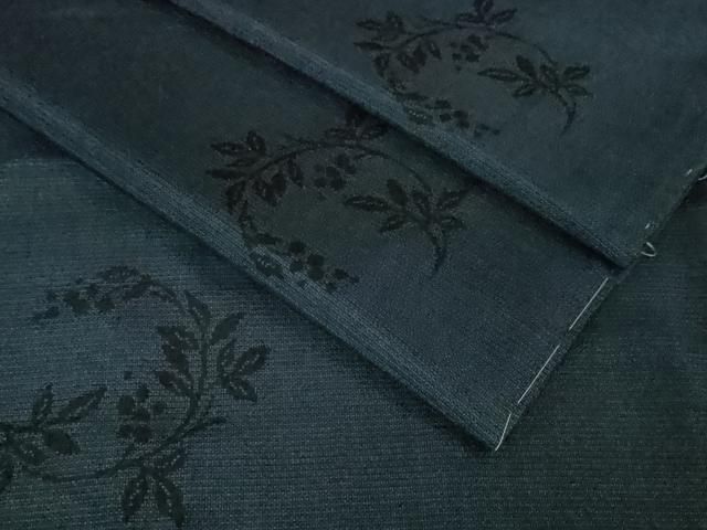 平和屋本店□極上 本場大島紬 200亀甲 南天枝葉丸文 ゑり善扱い 逸品  