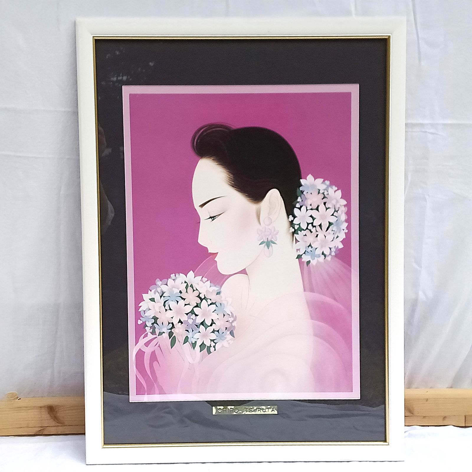 日本画 掛け軸 正峰作 肉筆 官公御尊像 菅原道真公 天神様 絹本 掛軸