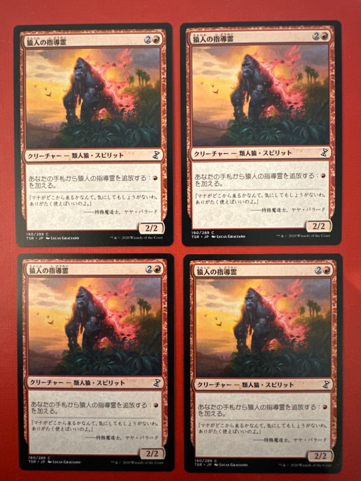 MTG 猿人の指導霊 ４枚セット (TSR JP)