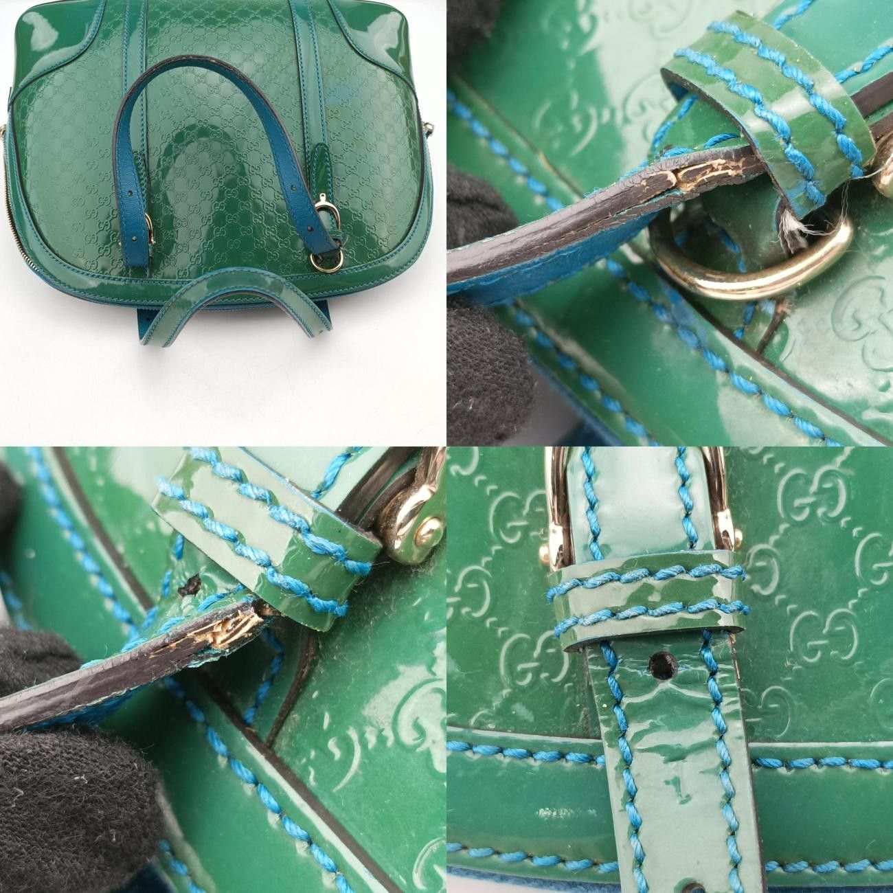 グッチGucciマイクログッチシマグリーンパテント309617G016519733 DECORATOM_COM_BR