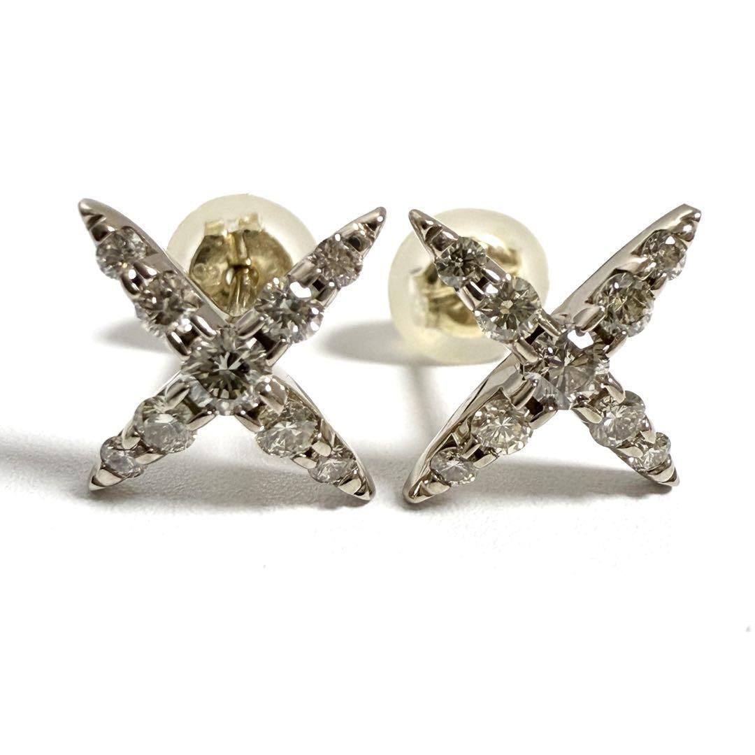 【定価27万】カシケイ　ネイキッド　ピアス　K18　ゴールド　ダイヤ　0.4ct 定価27万】カシケイ ネイキッド ピアス K18 ゴールド ダイヤ 0.4ct