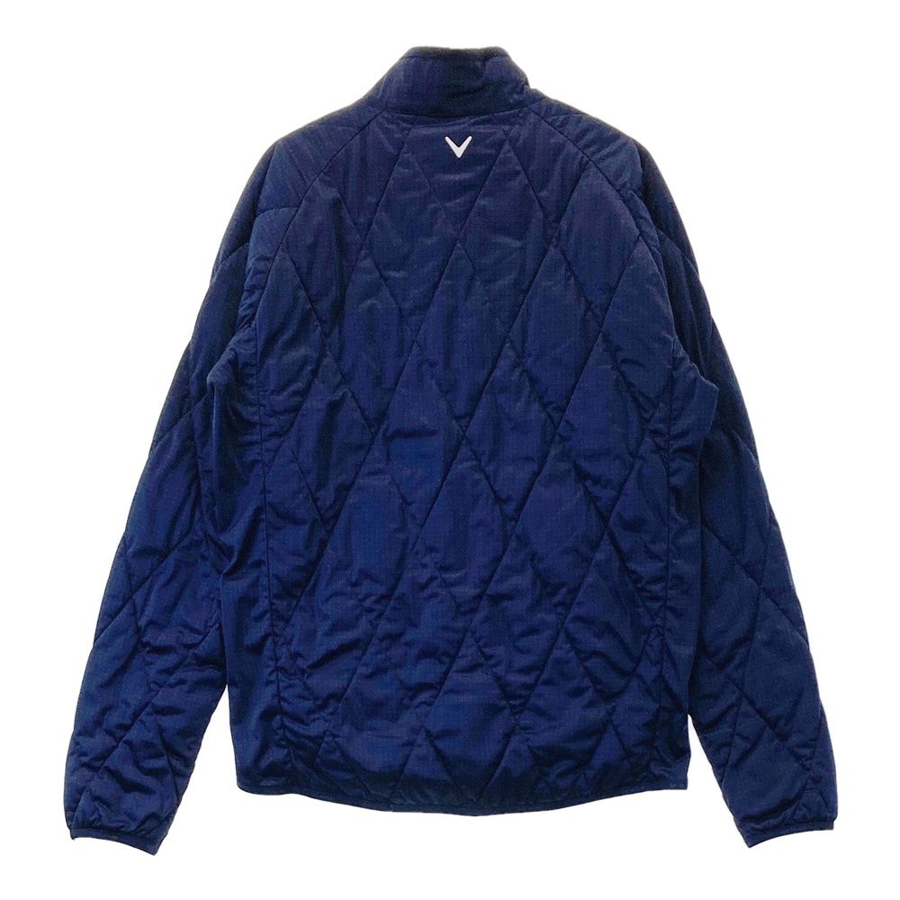 サイズ M CALLAWAY キャロウェイ キルティング 中綿ジャケット 格子柄 ネイビー系 240101470465 ゴルフウェア メンズ ストスト