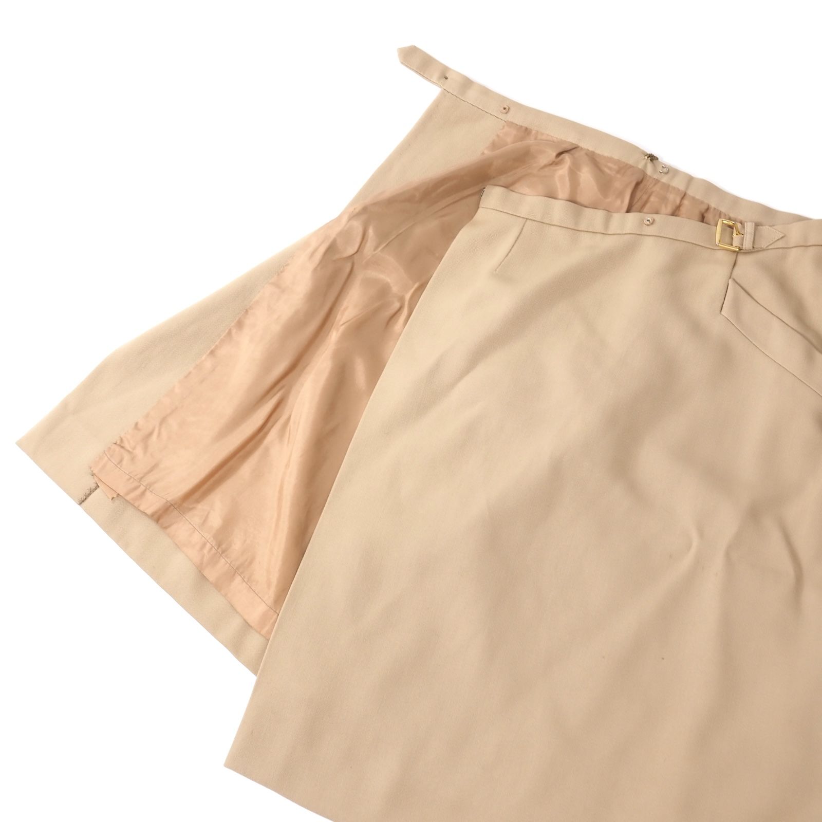 エルメス HERMES ヴィンテージ ベルト付き ラップ スカート 36 ベージュ レディース 5-OI012 GULLKHAN_COM