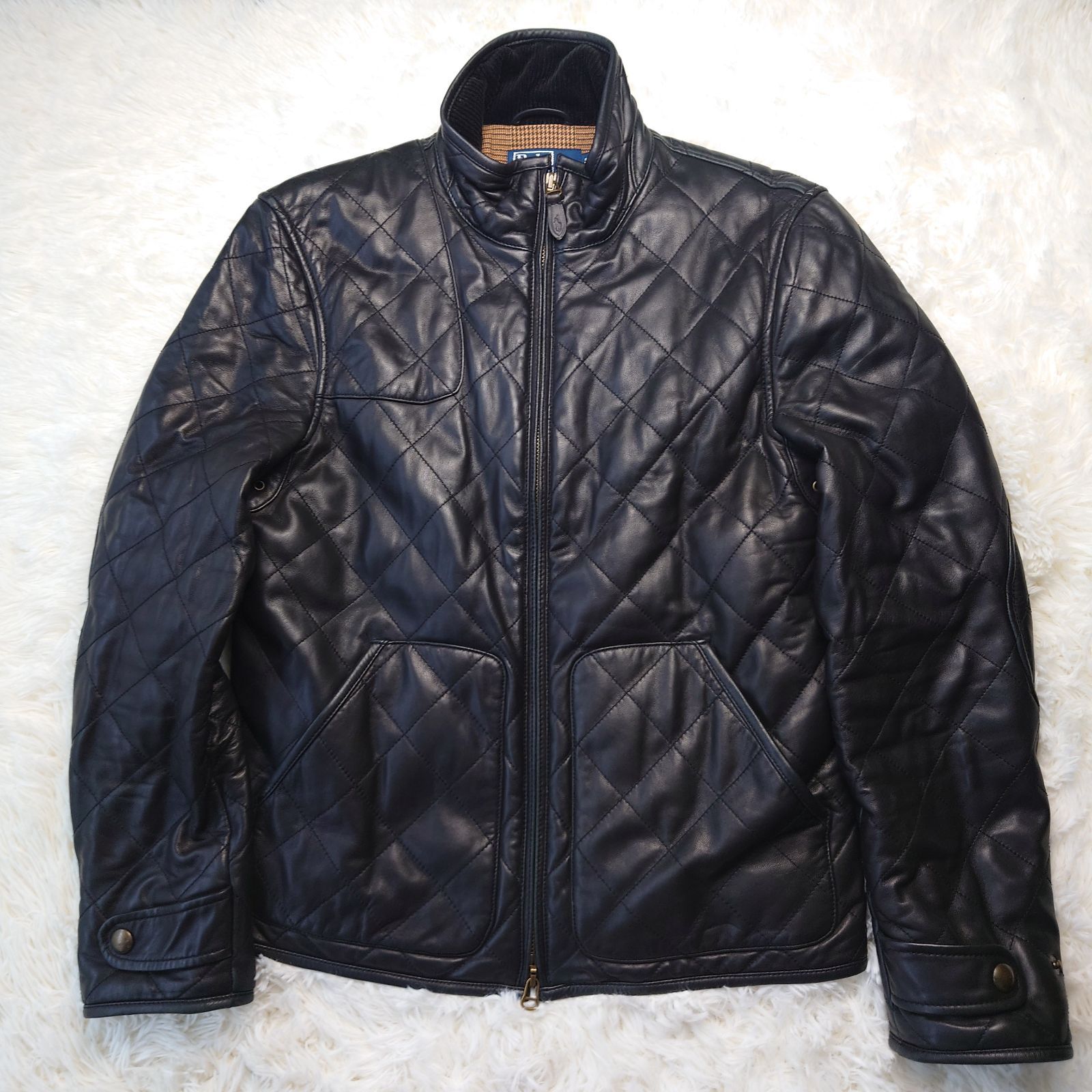 極美品✨Polo Ralph Lauren シングルライダース 羊革 M相当 楽天市場】ポロ ラルフローレン メンズ ラムレザー ライダース