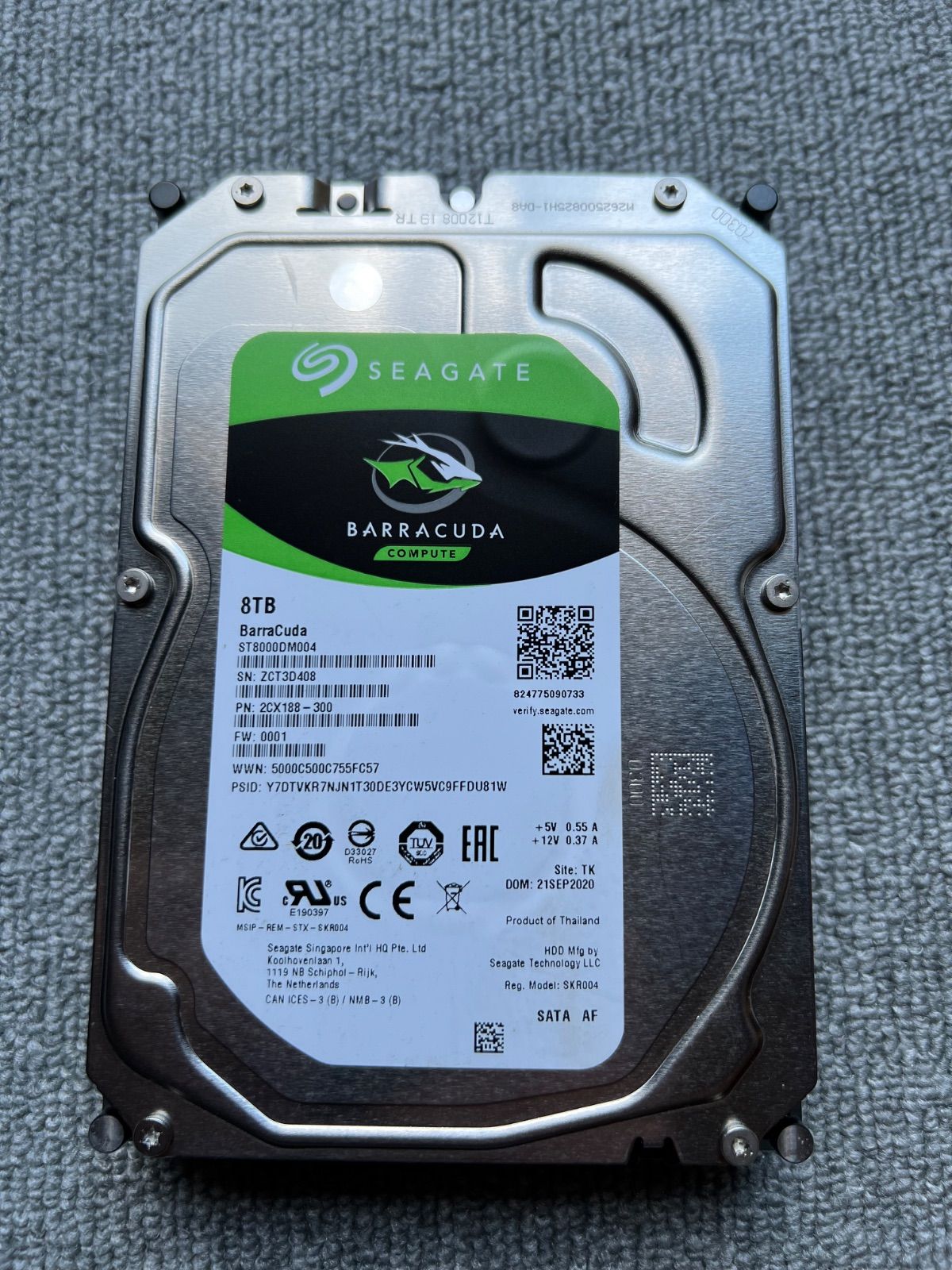 8TBのSeagate Barracuda 3.5inch 大容量HDD。 - メルカリ