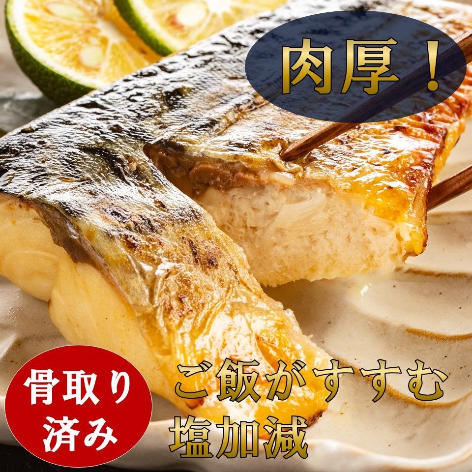 炙り塩鯖(サバ)10切れセット (1パック５切)×2パック-1