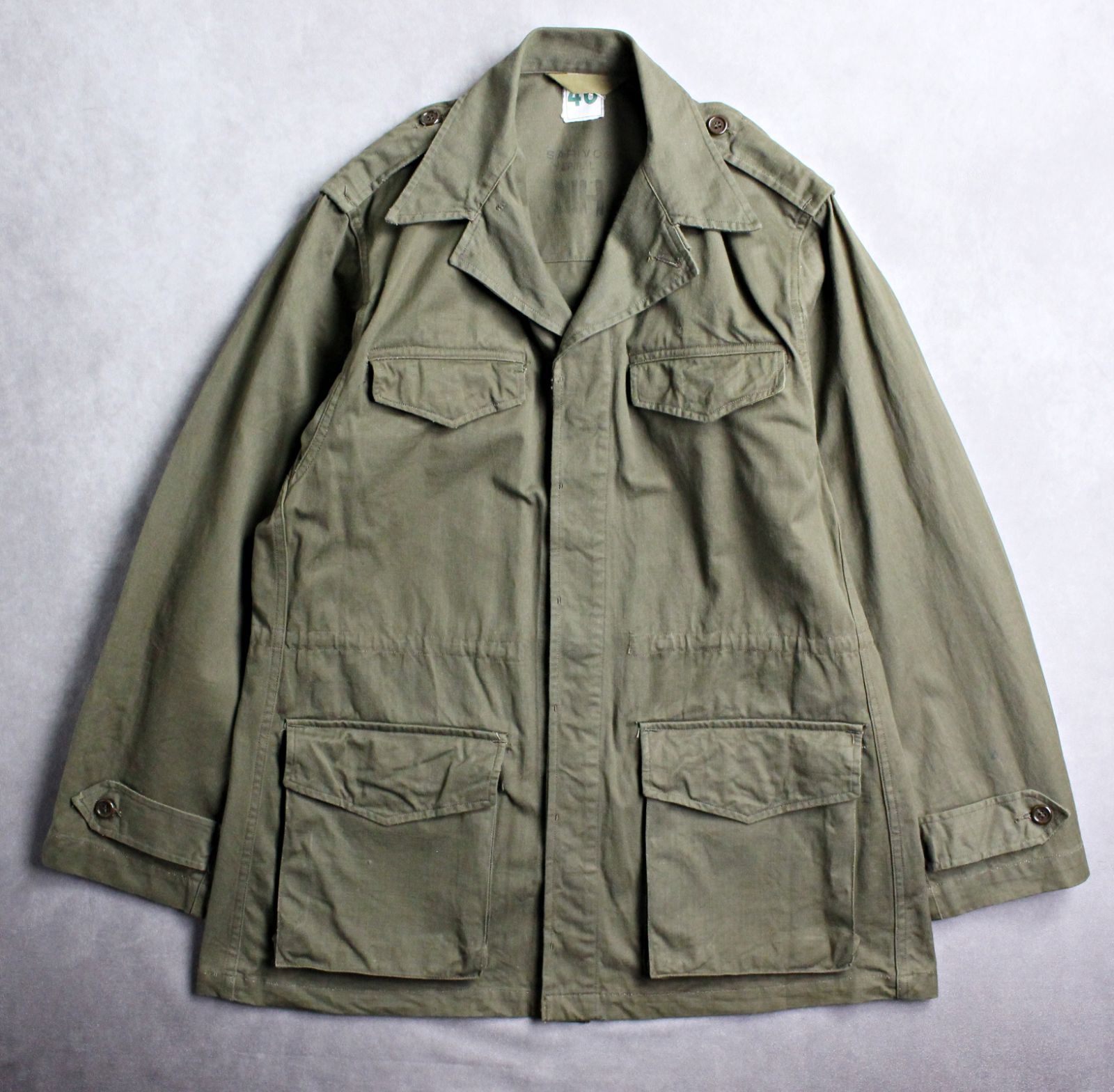 FRENCH MILITARY フランス軍 M47 ジャケット 後期 ヘリンボーンツイル ミリタリー フィールドジャケット size46