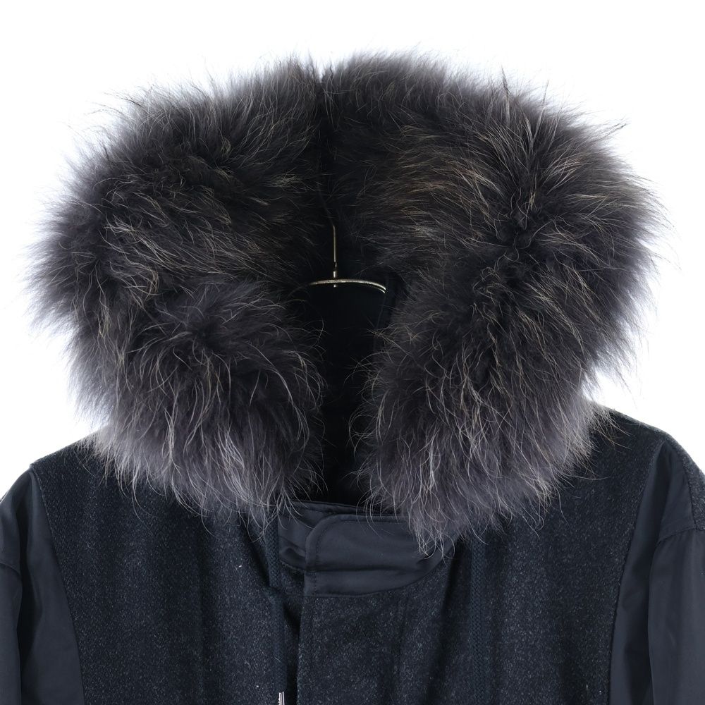 ウール切り替えコート ダウンジャケット