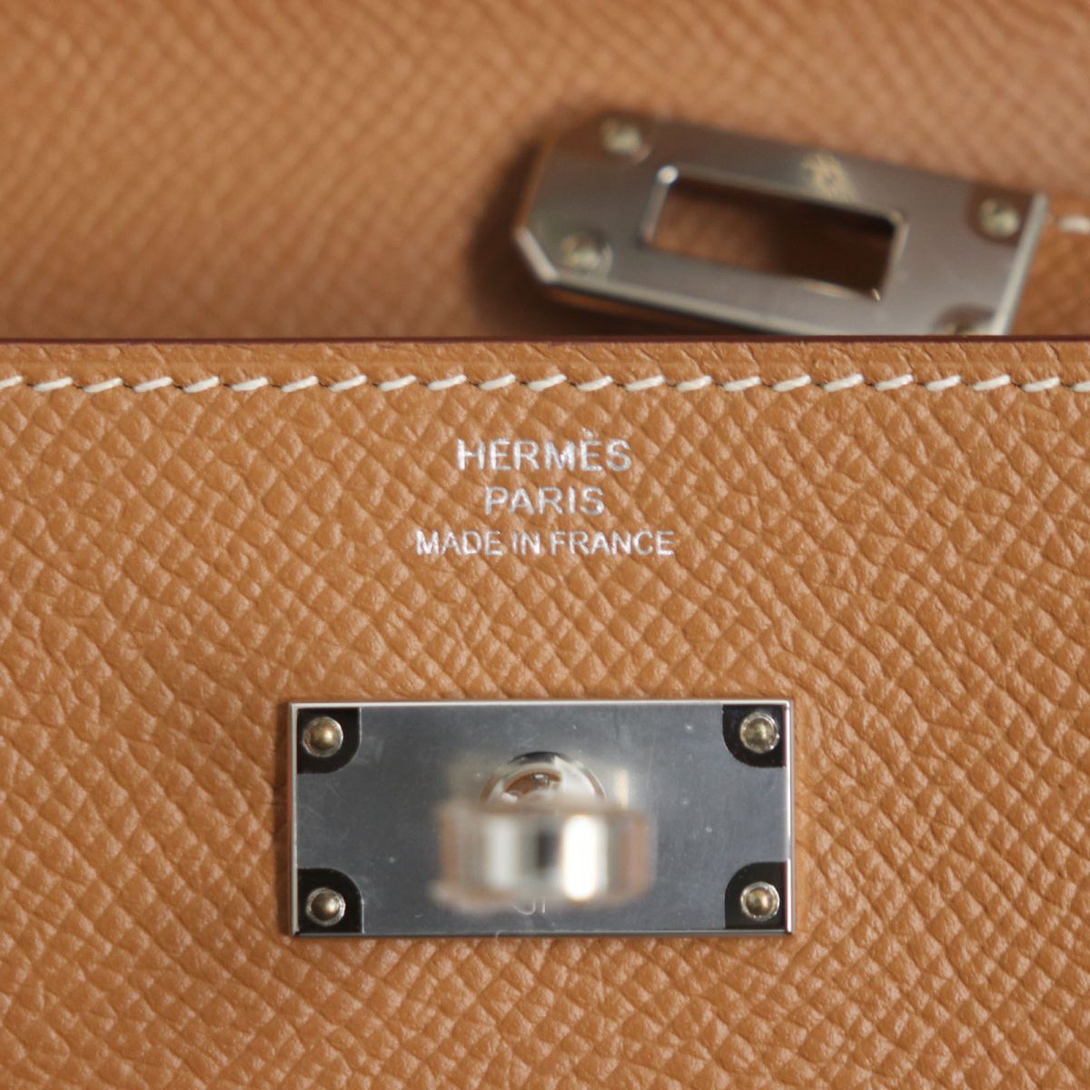 未使用品▼HERMES エルメス ケリーウォレット ヴォーエプソン レザー 長財布 ゴールド シルバー金具 仏製 レディース D刻印 箱付き 未使用品▽HERMES エルメス ケリーウォレット ヴォーエプソン レザー