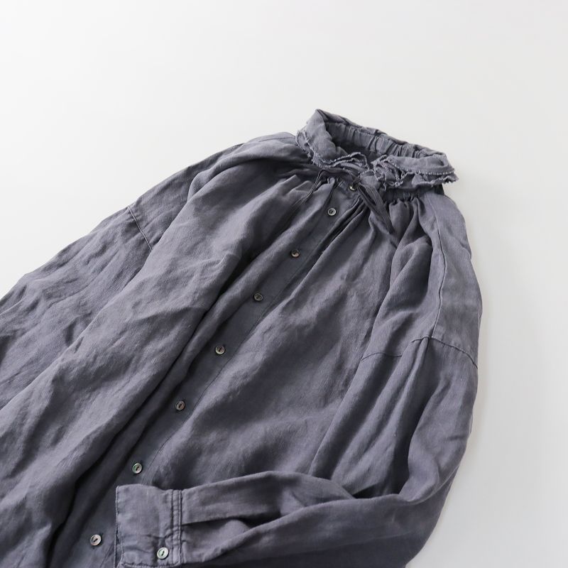 2022AW ネストローブ nest Robe リネンピグメントダイ ダブルフリル