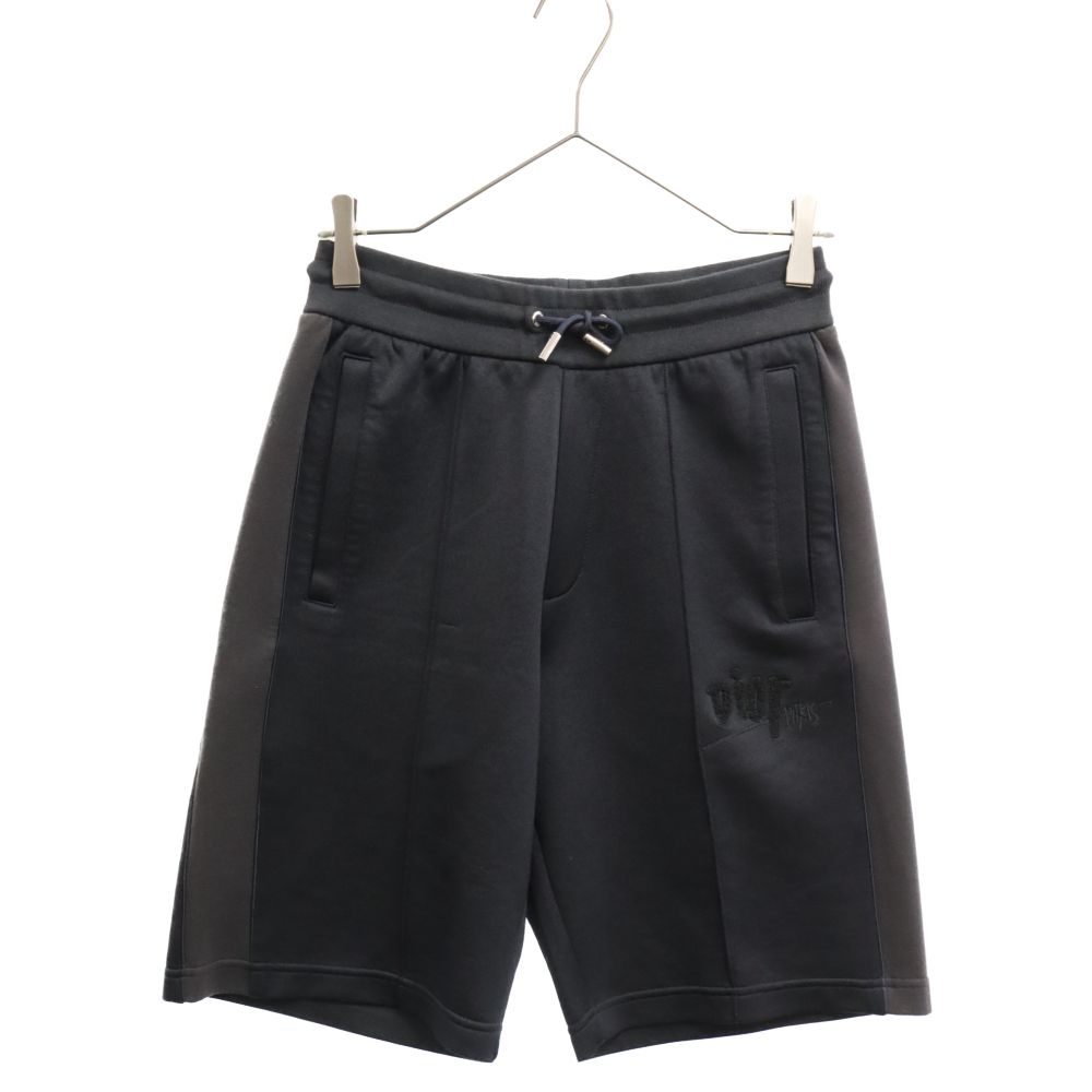 DIOR (ディオール) 20AW×Shawn Stussy Track Shorts×ショーン・ステューシー ロゴ刺繍トラックショーツ ショートパンツ  ブラック 033J113A0631 - メルカリ