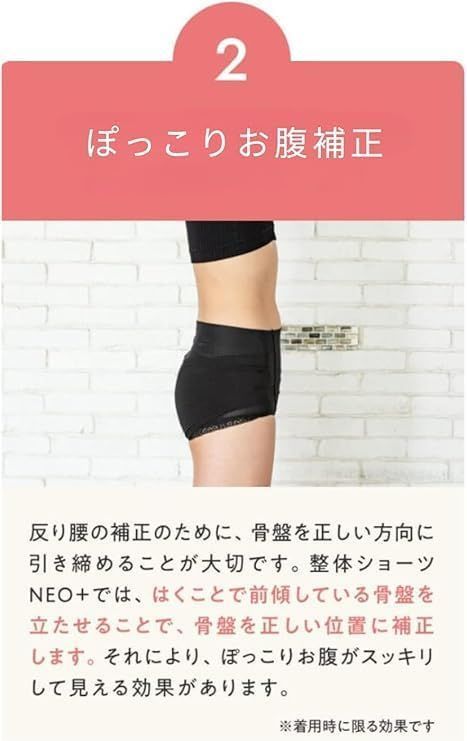 整体ショーツＮＥＯプラス2枚セットM 姿勢の専門家が開発！特許構造！ はくだけ整体 整体ショーツ NEO+ ネオプラス 2枚セット 骨盤