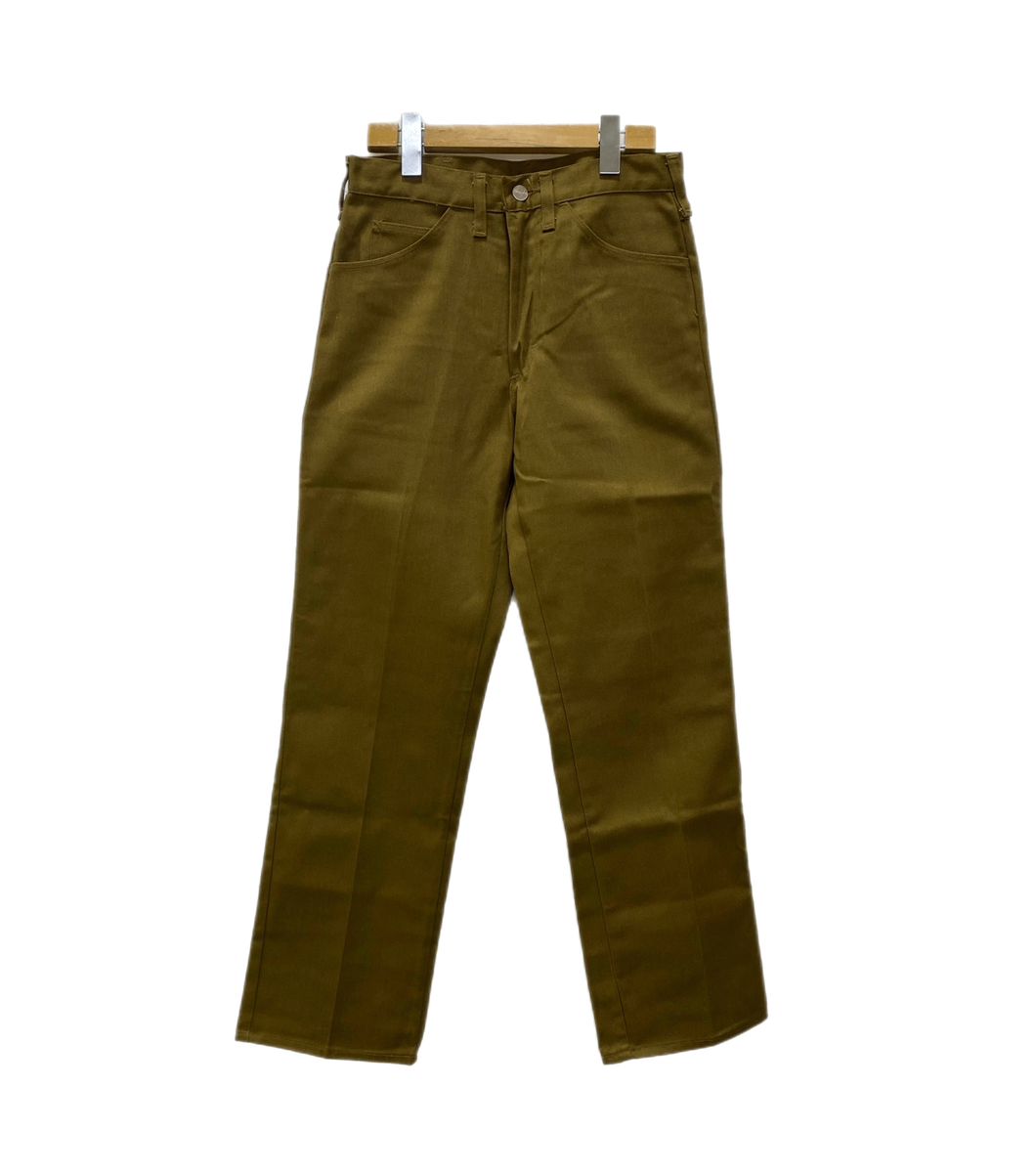 ラングラー Wrangler PERMANENT PRESS カツラギパンツ SCOVILLジップ デニム 無地 カーキ 28×29サイズ 201MB-557