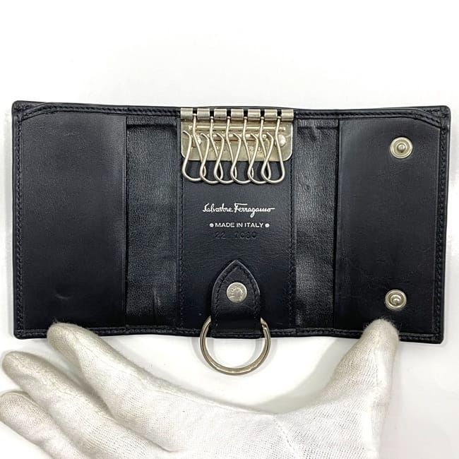 サルヴァトーレ フェラガモ 6連 キーケース ec-21591 ブラック 【楽天