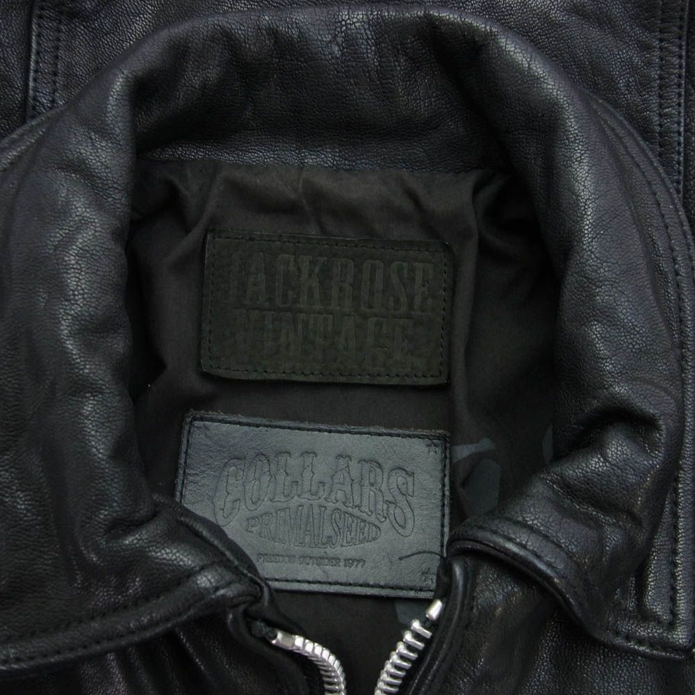 希少 JACK ROSE × COLLARS レザージャケット　武装戦線　スカル JACKROSE ジャックローズ CLS-JK-0041J × COLLARS 武装戦線