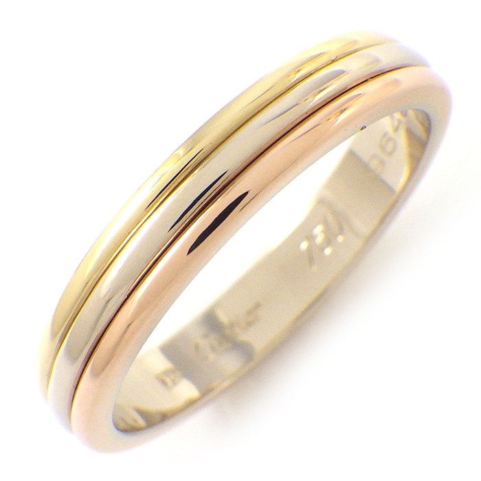 【Cartier】3カラー ロゴ彫刻 18K トリニティウェディングリング 楽天市場】カルティエ スリーカラー ウエディングリングの通販