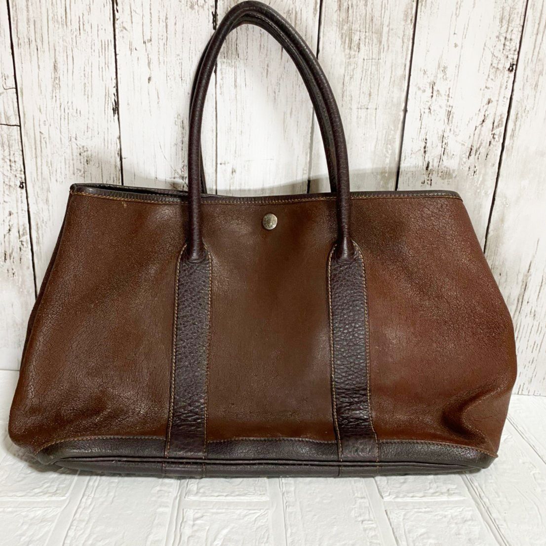 HERMES エルメス ガーデンパーティー 茶色 ブラウン PM - トートバッグ HERMES エルメス ガーデンパーティー 茶色 ブラウン PM - トートバッグ
