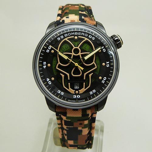 ♥品ボンバーグ BOMBERG CT43APBA.23-4.11 BB-01 オートマティック ミリタリー スカル 250本