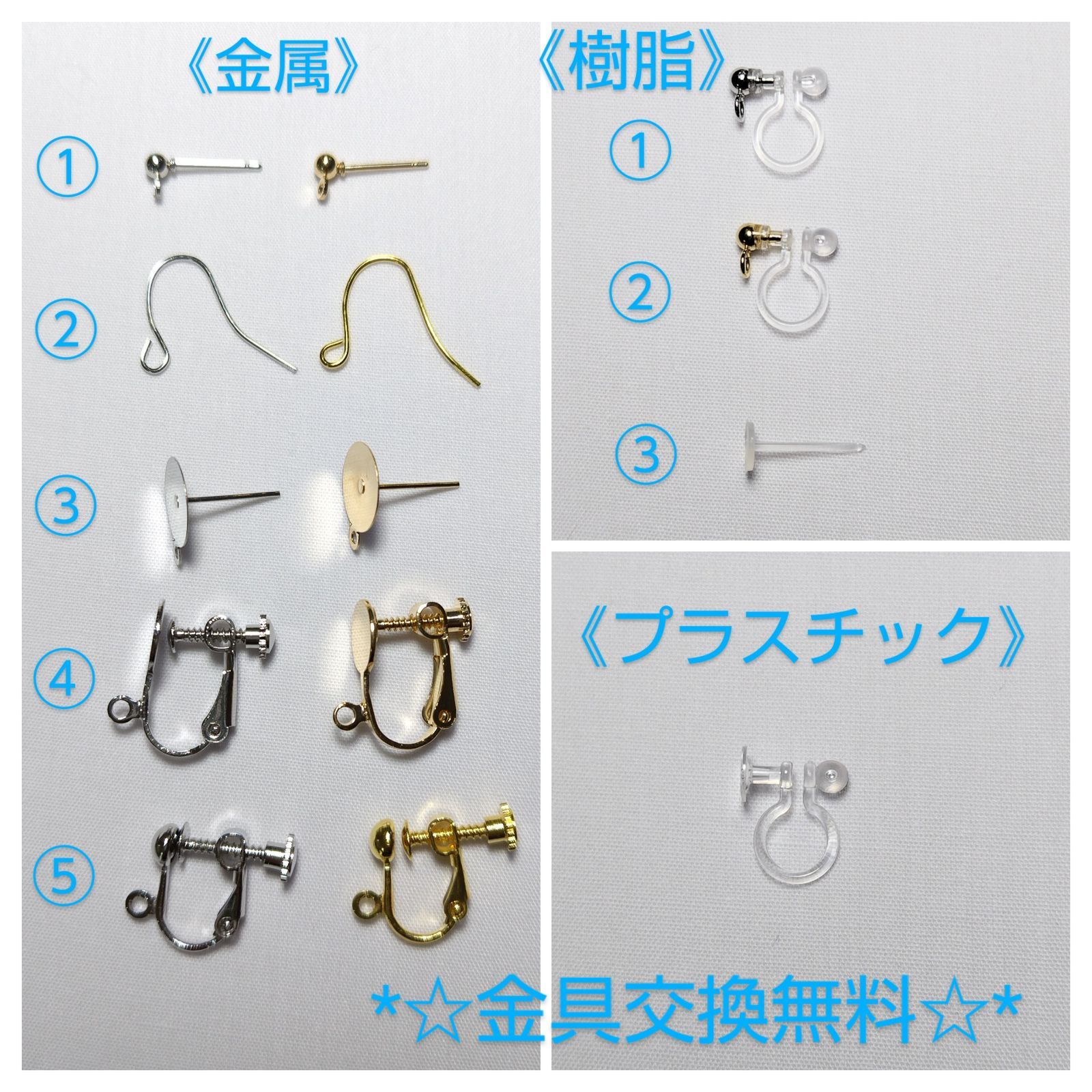 No.196 海面のようなブルーとゴールドプレートのピアス☆*ハンドメイド 