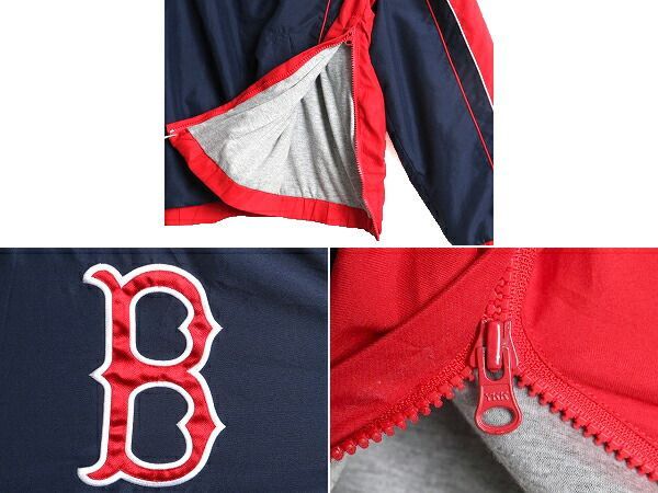 □ MLB オフィシャル レッドソックス Vネック プルオーバー ナイロン