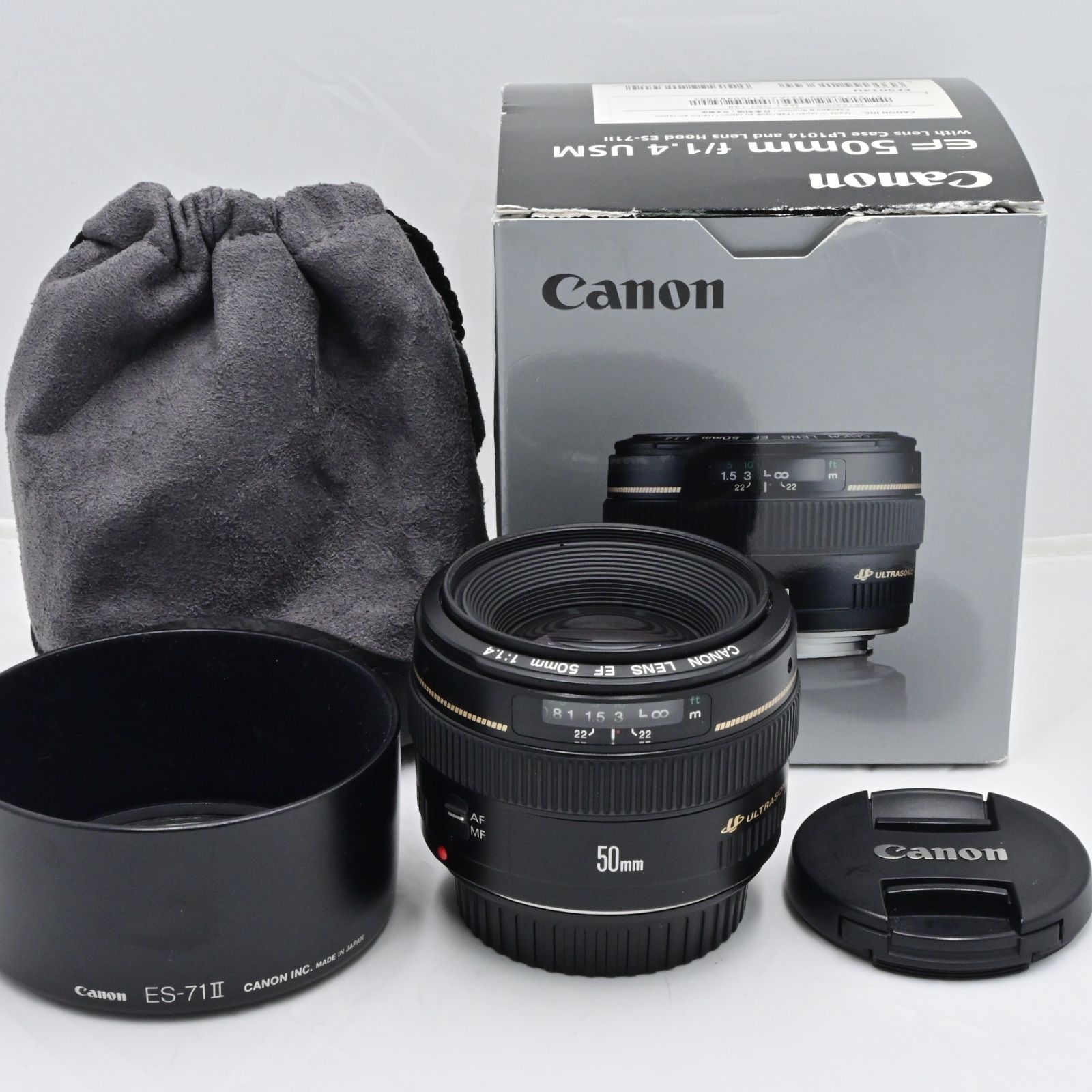 アルプスカメラ】美品 Canon キヤノン EF 50mm F1.4 USM 単焦点レンズ 元箱付 220422y - カメラ、光学機器