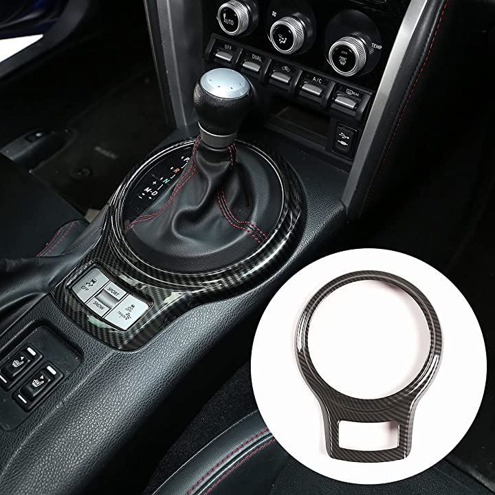 DIYUCAR 互換品 トヨタ 86/ スバル BRZ 2012-2020に対応 センターコントロールギアパネルトリムフレーム装飾(カーボン柄)