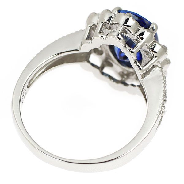 Pt900 サファイア ダイヤモンド リング 2.68ct 0.93ct - メルカリ