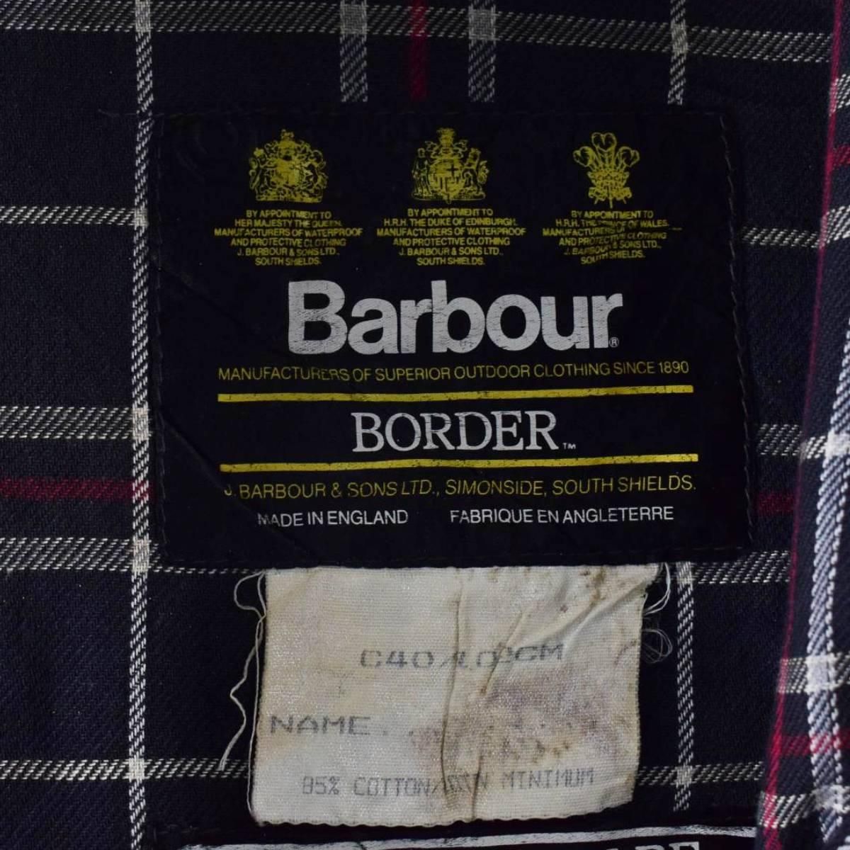 43％割引 古着 90年代 バブアー Barbour BORDER ボーダー 旧3ワラント