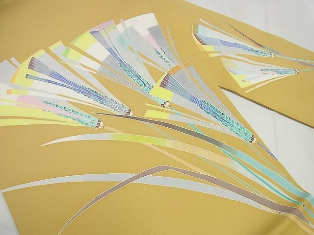 平和屋本店□極上 本加賀友禅作家 中町博志 塩瀬 九寸名古屋帯 草木文  