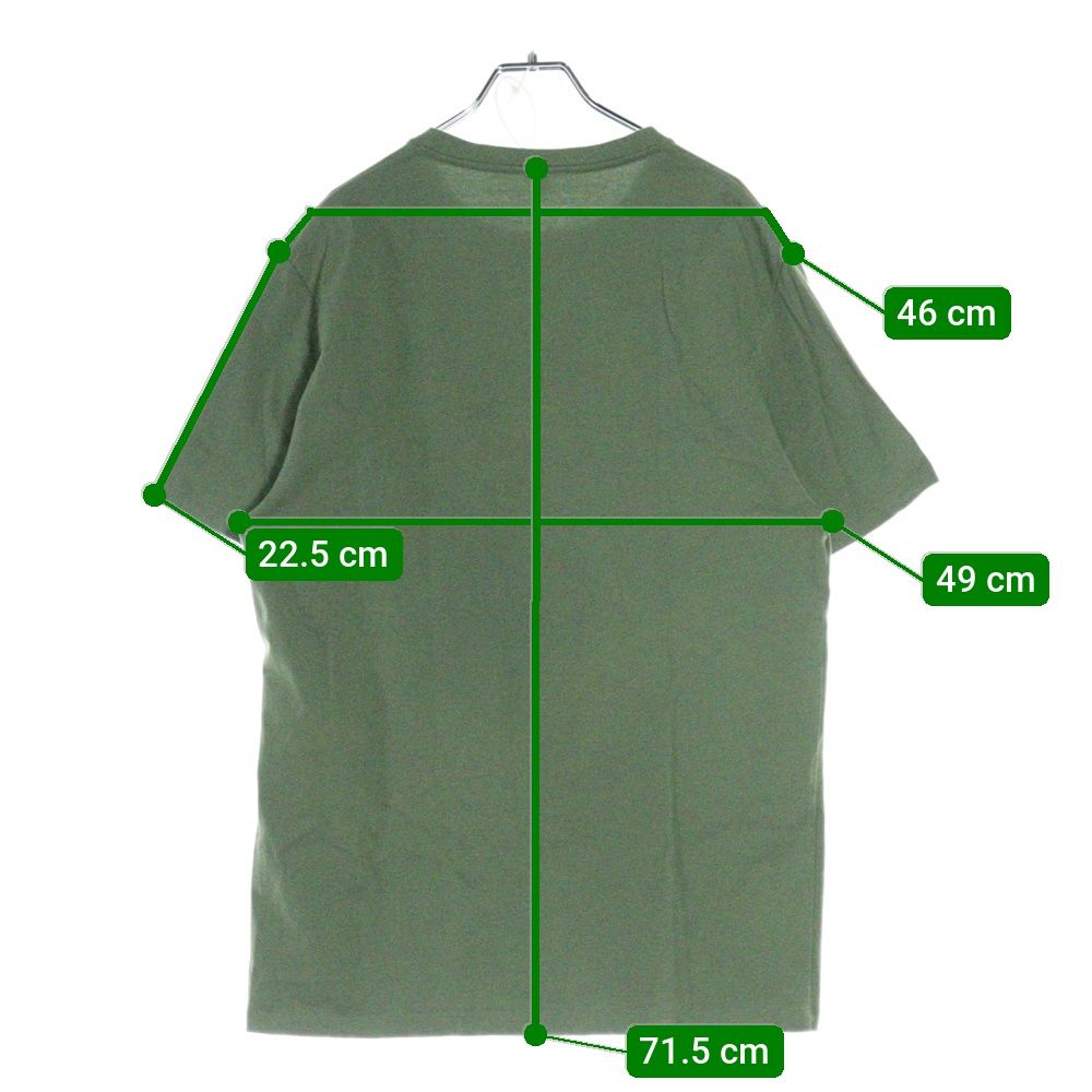 美品　LOEWE アナグラム刺繍 コットンシャツ 48 グリーン 美品 LOEWE アナグラム刺繍 コットンシャツ 48 グリーン