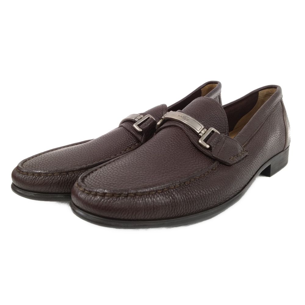 BALLY バリー グレインカーフスキン ホースビット レザーローファー ブラウン 6190128 BALLY (バリー) グレインカーフスキン ホースビット レザーローファー