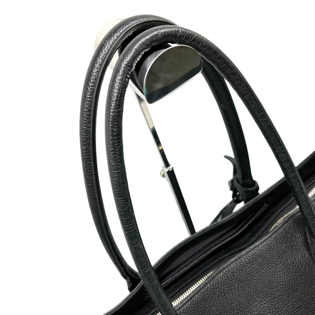 現行 BARNEYS NEWYORK トートバッグ レザー シボ革 黒 2238 現行 BARNEYS NEWYORK トートバッグ レザー シボ革 黒 2238