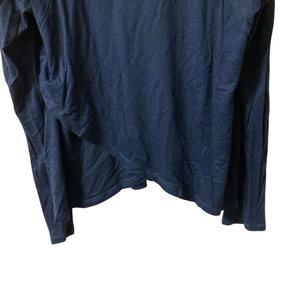 良品 24 ISSEY MIYAKE 24イッセイミヤケ バックラップデザイン ロングスリーブ カットソー プルオーバー ネイビー レディース 古着 中古 良品 24 ISSEY MIYAKE 24イッセイミヤケ バックラップデザイン