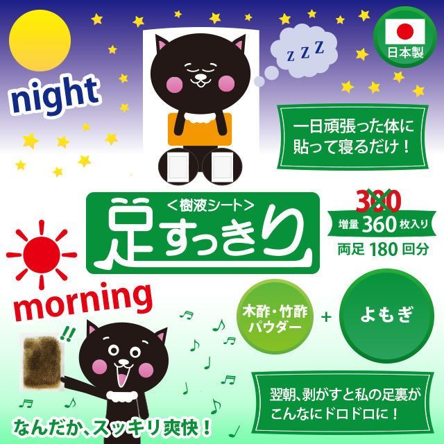 1セット 足すっきり樹液シート360枚入増量