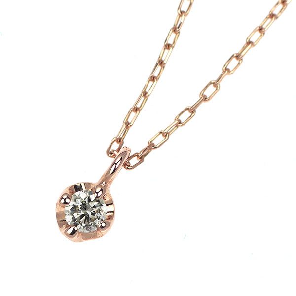 K10PGダイヤ ペンダント ネックレス K10 フェスタリア festaria