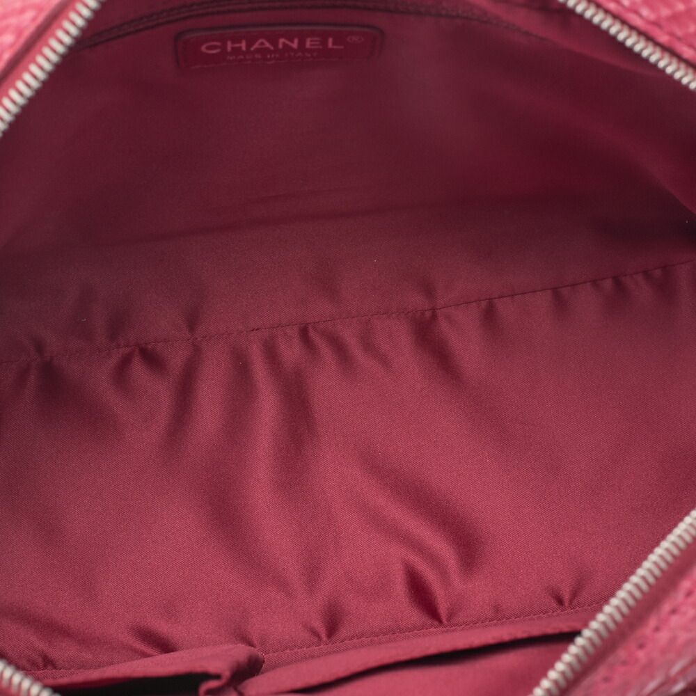 CHANEL シャネル マトラッセ アウトサイドフラップ チェーンショルダー パイソン ピンク シルバー金具 レディースバッグ ハイブランド DECORATOM_COM_BR