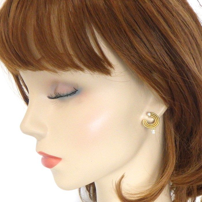 ミキモト MIKIMOTO × ウェレンドルフ Wellendorff ピアス サークル 