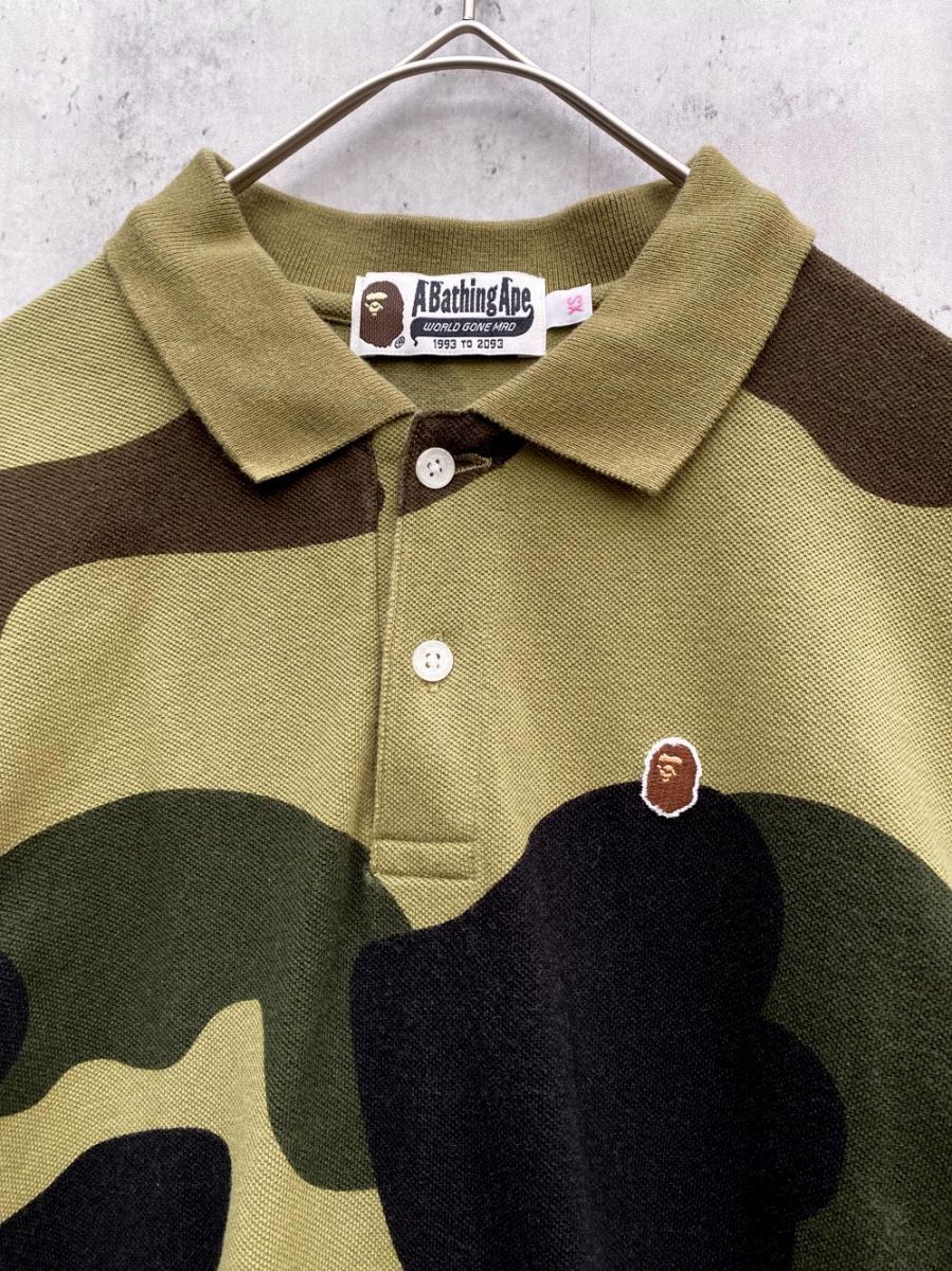 アベイシングエイプ　カモフラージュポロシャツ　Mサイズ 1ST CAMO BAPE PATCHED POLO M（ポロシャツ）｜A BATHING APE